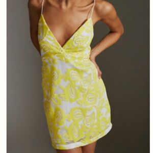 Yellow and White Dress